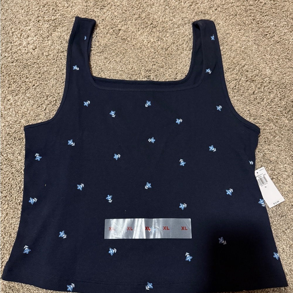 Navy Blue Sleeveless Women's Top